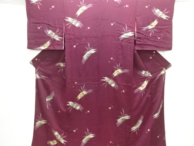 JAPANESE KIMONO / ANTIQUE KIMONO / SILK / KINSHA / BAMBOO